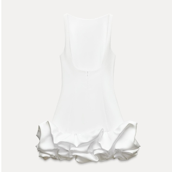 Zara COMBINATION PUFF HEM JUMPSUIT DRESS - Picture 7 of 16